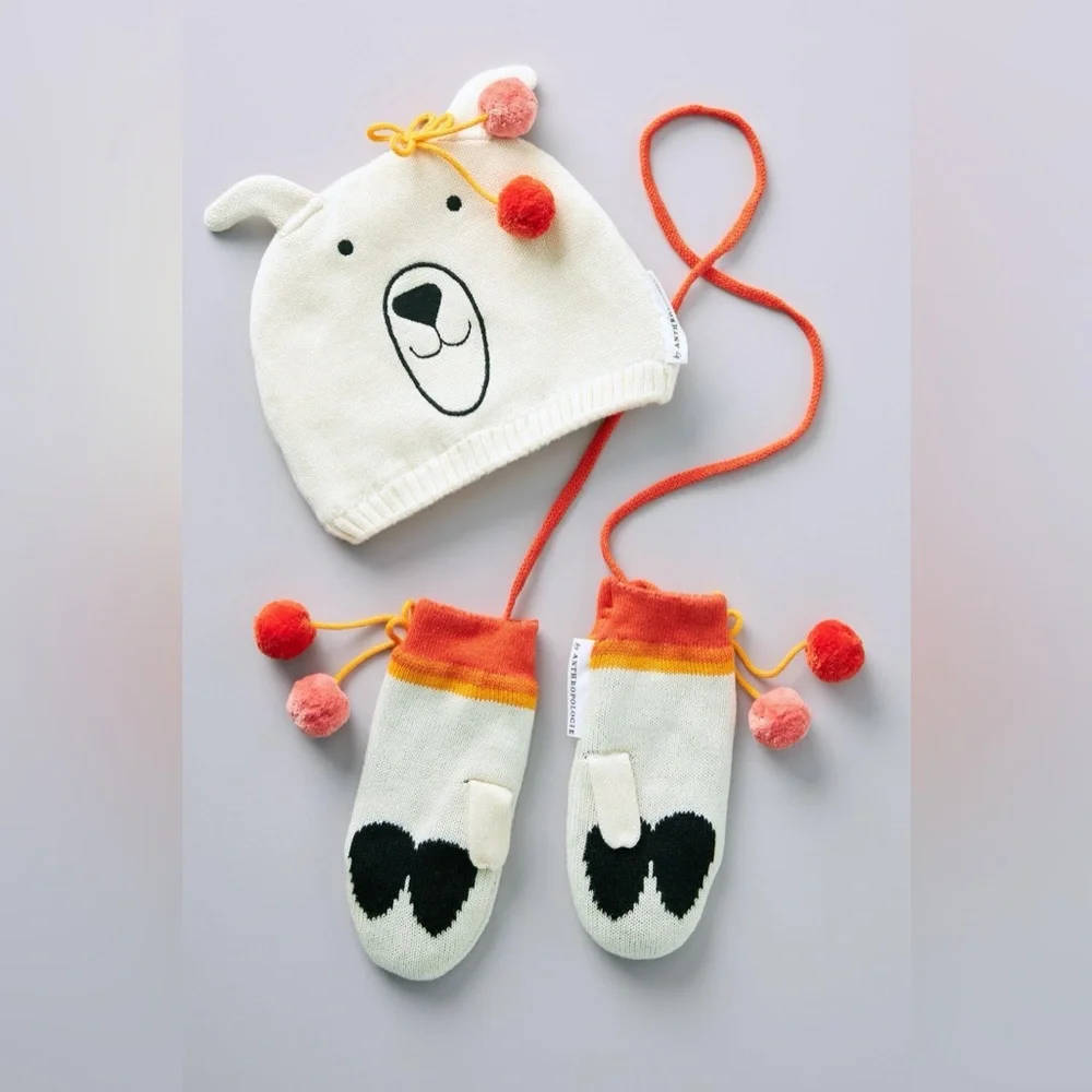 New🌟Anthropologie Teddy Bear Toddler Mittens